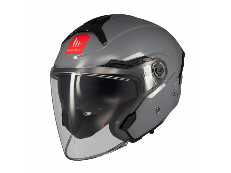 Casca open face motociclete MT Cosmo SV A2 gri lucios (ochelari soare integrati)