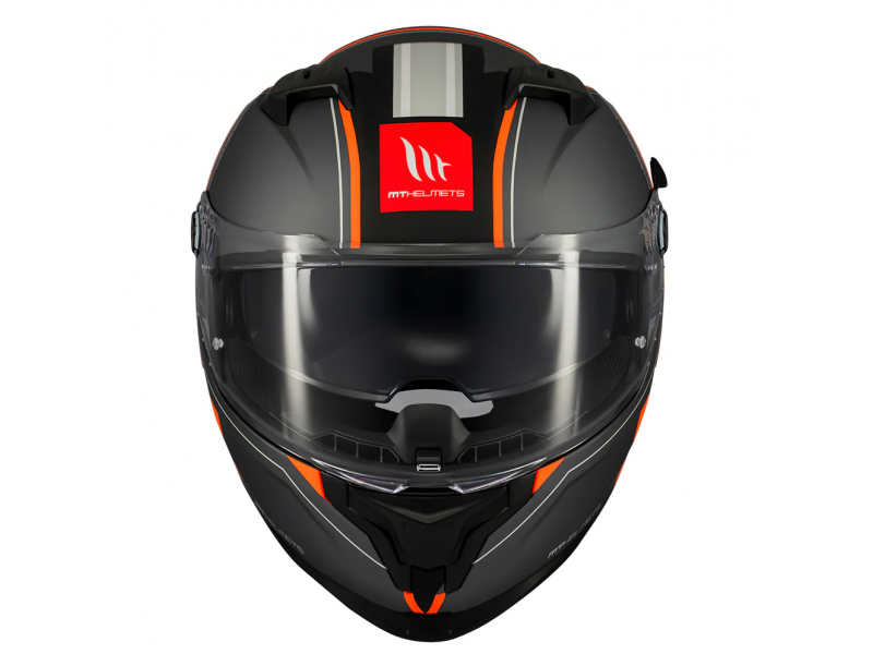 Casca integrala MT Braker SV Charm B4 negru/portocaliu mat (ochelari soare integrati) - tip viziera: MT-V-28B