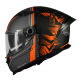 Casca integrala MT Braker SV Charm B4 negru/portocaliu mat (ochelari soare integrati) - tip viziera: MT-V-28B