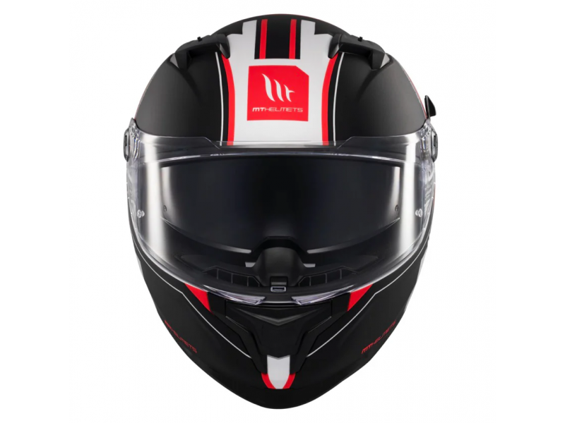 Casca integrala MT Braker SV Charm A1 alb/negru mat (ochelari soare integrati) - tip viziera: MT-V-28B