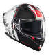 Casca integrala MT Braker SV Charm A1 alb/negru mat (ochelari soare integrati) - tip viziera: MT-V-28B