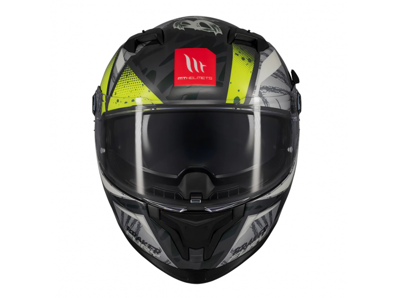 Casca integrala MT Braker SV Fury C6 gri/galben lucios (ochelari soare integrati) - tip viziera: MT-V-28B