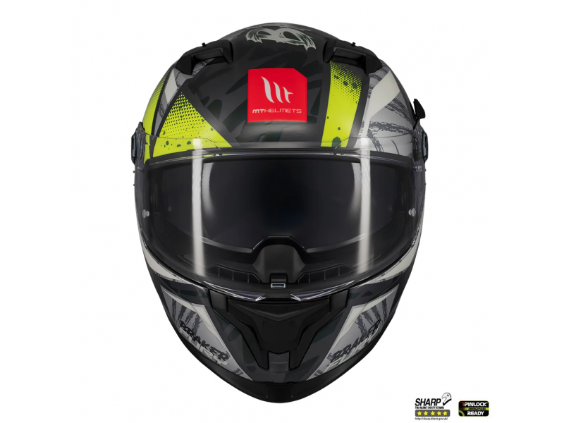 Casca integrala MT Braker SV Fury C6 gri/galben lucios (ochelari soare integrati) - tip viziera: MT-V-28B Casca integrala MT Braker SV Fury C6 gri/galben lucios (ochelari soare integrati) - tip viziera: MT-V-28B