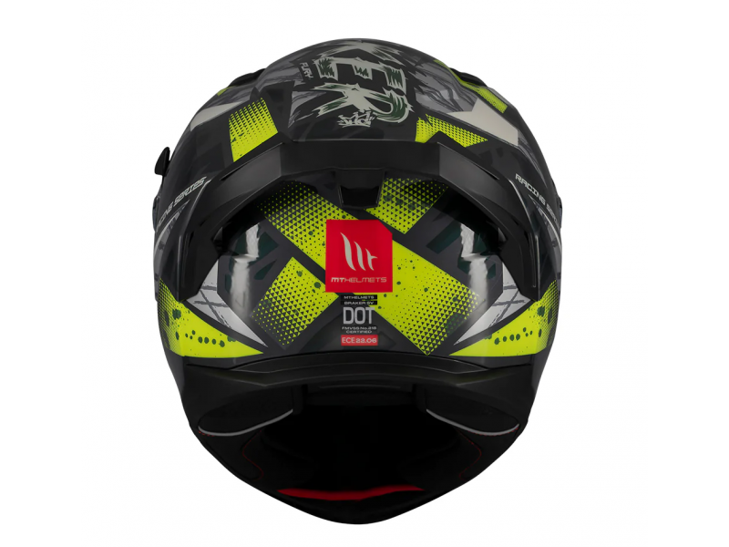 Casca integrala MT Braker SV Fury C6 gri/galben lucios (ochelari soare integrati) - tip viziera: MT-V-28B