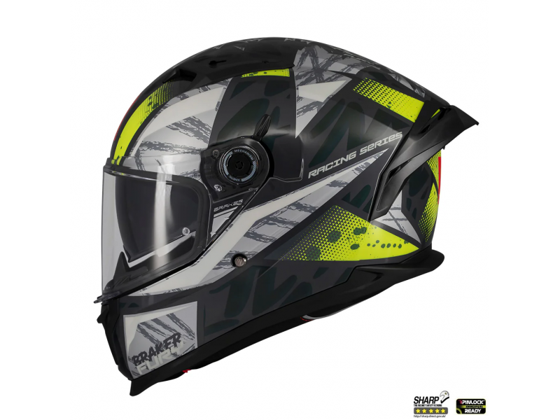 Casca integrala MT Braker SV Fury C6 gri/galben lucios (ochelari soare integrati) - tip viziera: MT-V-28B Casca integrala MT Braker SV Fury C6 gri/galben lucios (ochelari soare integrati) - tip viziera: MT-V-28B