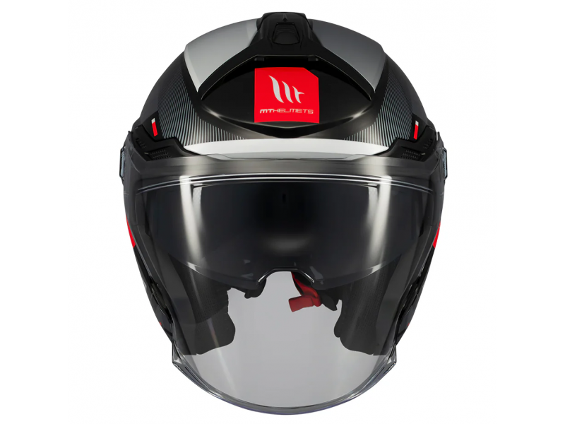 Casca open face motociclete MT Cosmo SV Silence B2 negru/gri lucios (ochelari soare integrati)