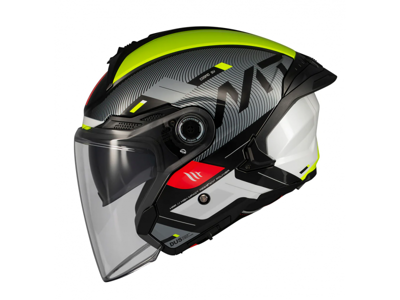 Casca open face motociclete MT Cosmo SV Silence B3 galben fluor lucios (ochelari soare integrati) Casca open face motociclete MT Cosmo SV Silence B3 galben fluor lucios (ochelari soare integrati)
