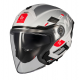 Casca open face motociclete MT Cosmo SV Silence A2 gri lucios (ochelari soare integrati)