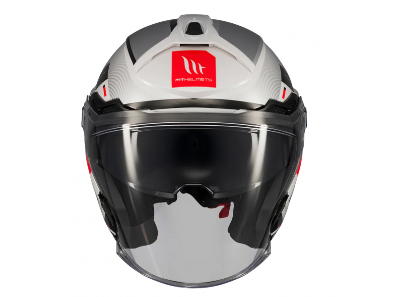 Casca open face motociclete MT Cosmo SV Silence A2 gri lucios (ochelari soare integrati)