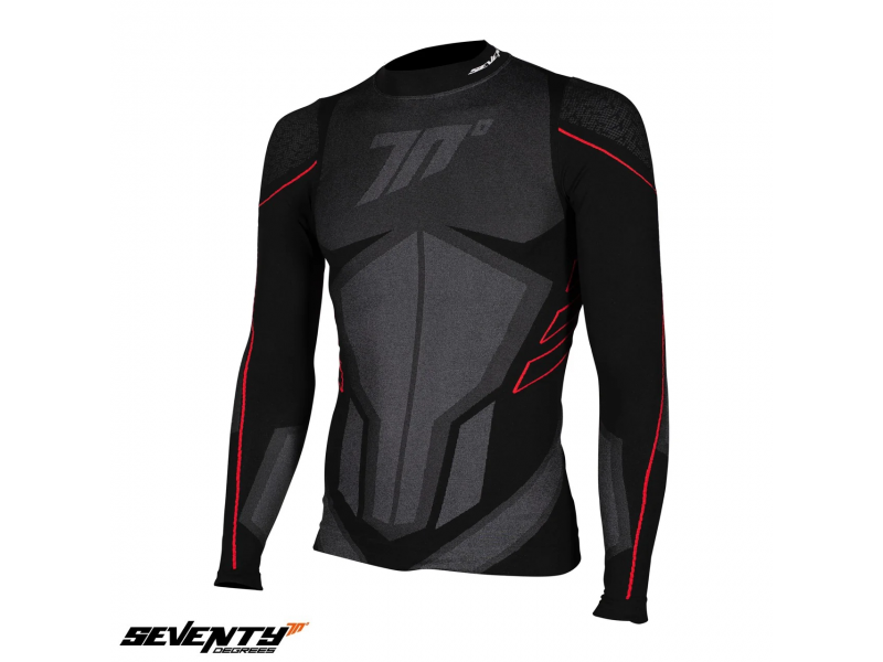 Bluza moto termica (de compresie) Seventy model SD-CT1 culoare: negru/gri - unisex