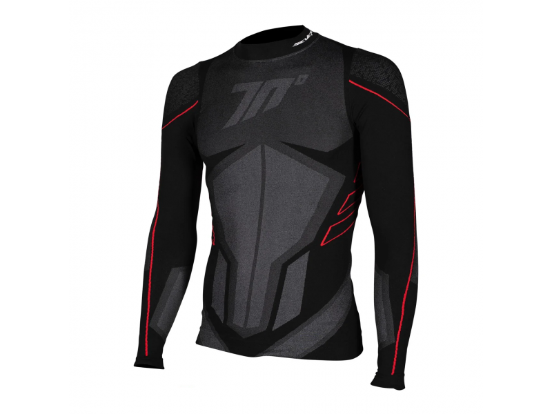 Bluza moto termica (de compresie) Seventy model SD-CT1 culoare: negru/gri - unisex