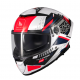 Casca integrala MT Thunder 4 SV Luminence A7 alb/rosu/albastru lucios (ochelari soare integrati) - tip viziera: MT-V-28B
