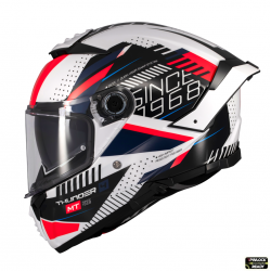 Casca integrala MT Thunder 4 SV Luminence A7 alb/rosu/albastru lucios (ochelari soare integrati) - tip viziera: MT-V-28B Casca integrala MT Thunder 4 SV Luminence A7 alb/rosu/albastru lucios (ochelari soare integrati) - tip viziera: MT-V-28B