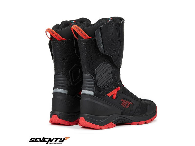 Ghete (cizme) moto Adventure (Touring) Unisex Seventy model SD-BA6 Stelvio culoare: negru/rosu Ghete (cizme) moto Adventure (Touring) Unisex Seventy model SD-BA6 Stelvio culoare: negru/rosu