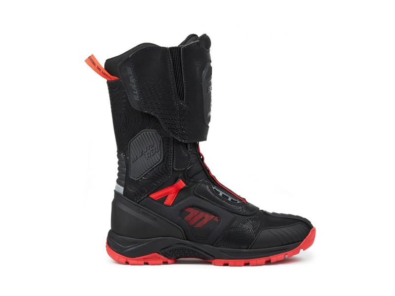 Ghete (cizme) moto Adventure (Touring) Unisex Seventy model SD-BA6 Stelvio culoare: negru/rosu