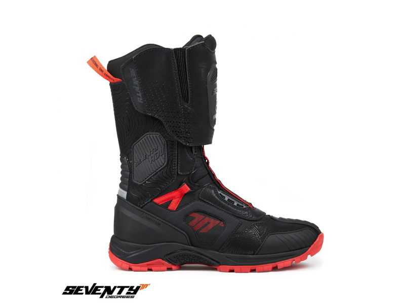 Ghete (cizme) moto Adventure (Touring) Unisex Seventy model SD-BA6 Stelvio culoare: negru/rosu Ghete (cizme) moto Adventure (Touring) Unisex Seventy model SD-BA6 Stelvio culoare: negru/rosu