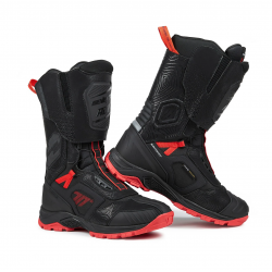 Ghete (cizme) moto Adventure (Touring) Unisex Seventy model SD-BA6 Stelvio culoare: negru/rosu