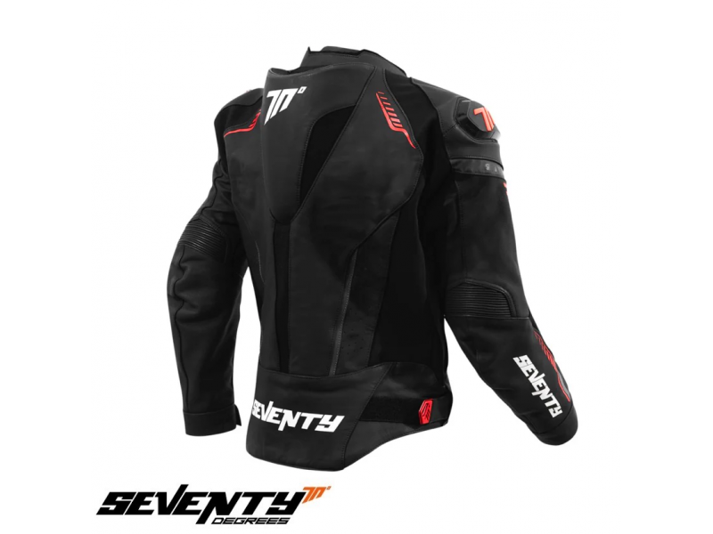 Geaca (jacheta) motociclete barbati Racing Seventy all season/iarna model SD-JL24 Spoiler culoare: negru/rosu