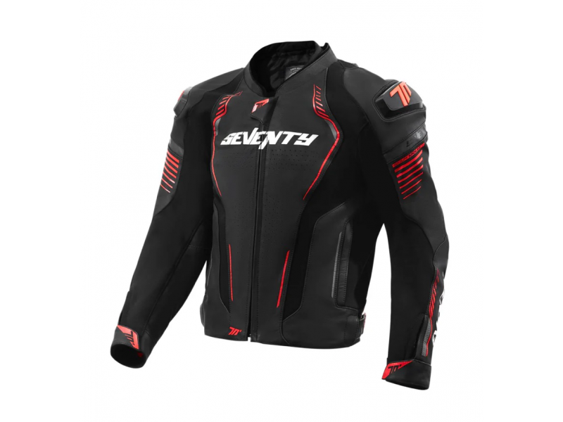 Geaca (jacheta) motociclete barbati Racing Seventy all season/iarna model SD-JL24 Spoiler culoare: negru/rosu