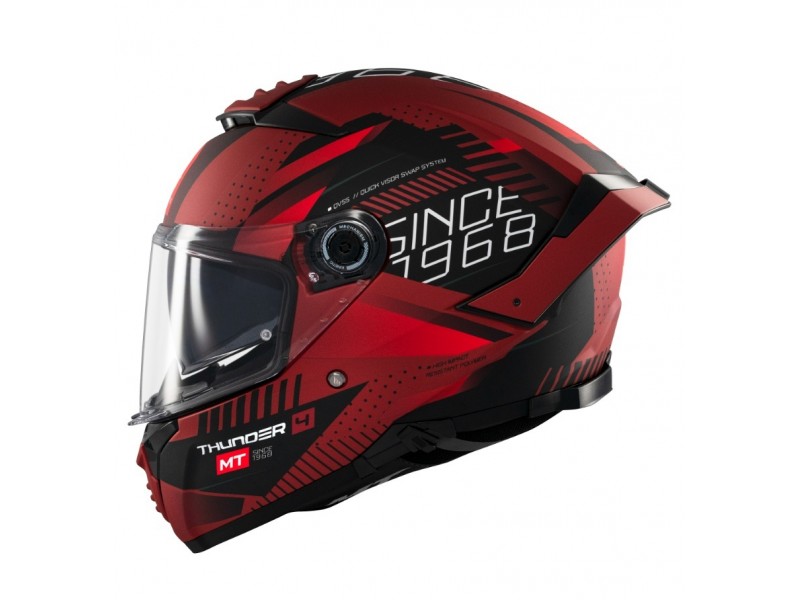 Casca integrala MT Thunder 4 SV Luminence D5 rosu mat (ochelari soare integrati) - tip viziera: MT-V-28B