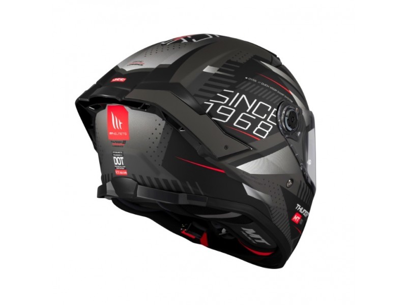 Casca integrala MT Thunder 4 SV Luminence D1 negru/gri mat (ochelari soare integrati) - tip viziera: MT-V-28B