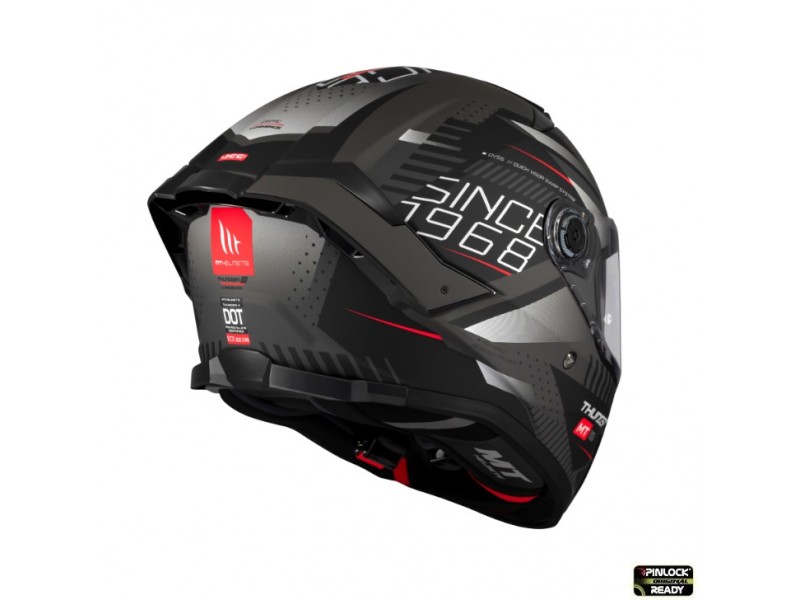 Casca integrala MT Thunder 4 SV Luminence D1 negru/gri mat (ochelari soare integrati) - tip viziera: MT-V-28B