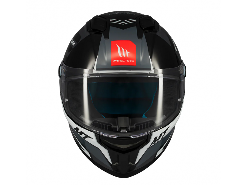 Casca integrala MT Stinger 2 Tron B12 negru/gri lucios - tip viziera: MT-V-28B