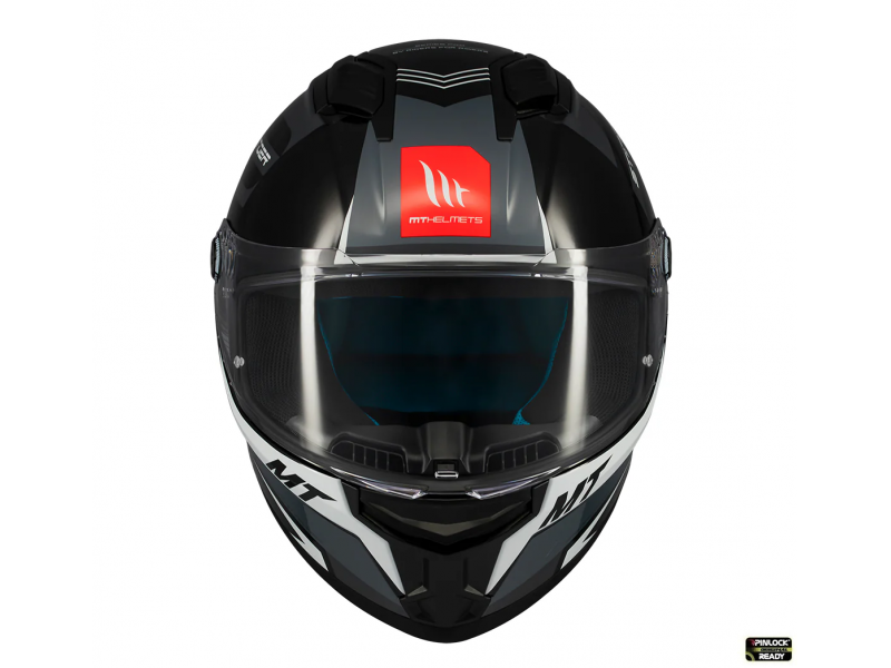 Casca integrala MT Stinger 2 Tron B12 negru/gri lucios - tip viziera: MT-V-28B