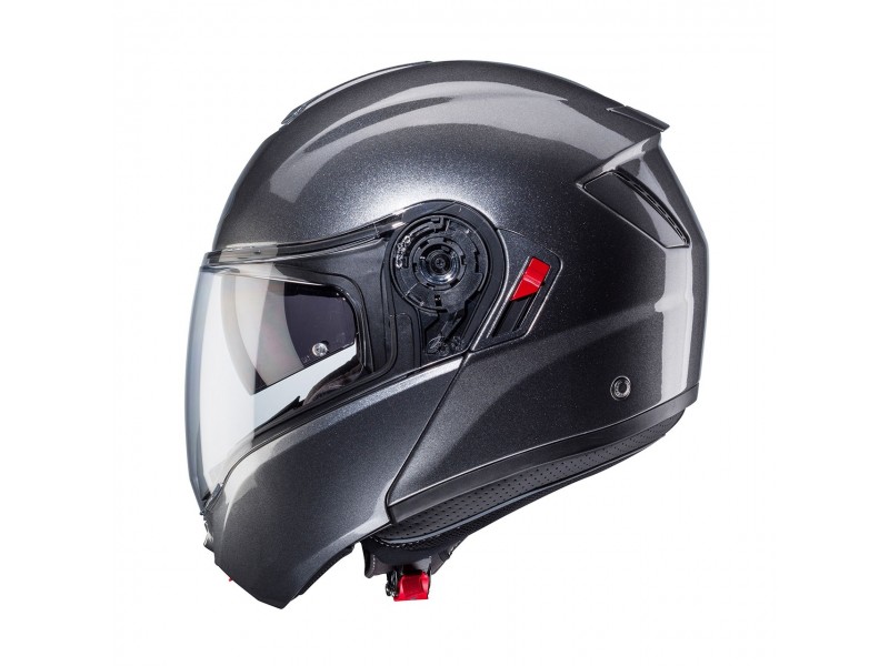 Casca modulabila (flip-up) Caberg model Levo X N1 gri metalic lucios Pinlock ready - lentila Pinlock inclusa (fibra de sticla)