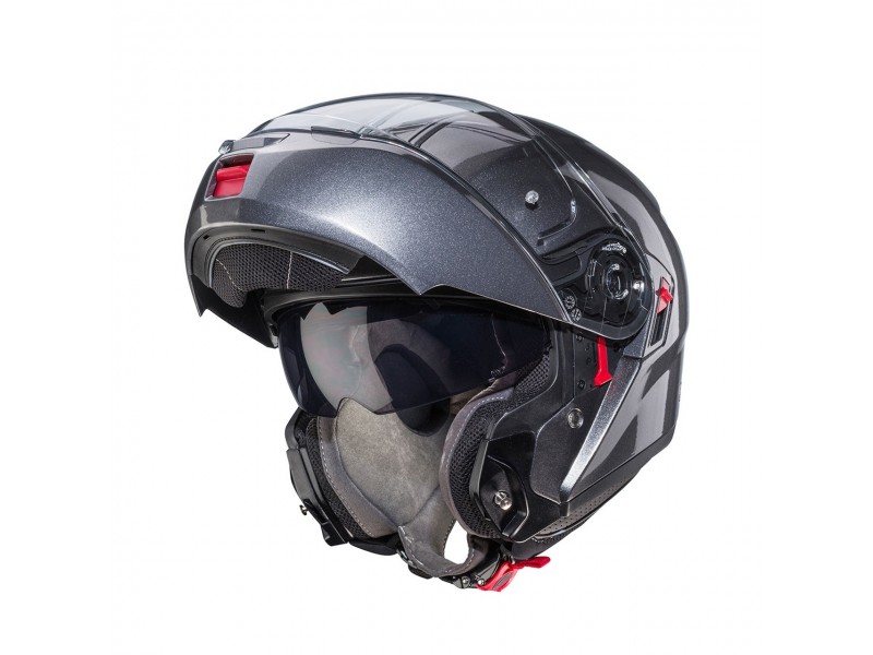 Casca modulabila (flip-up) Caberg model Levo X N1 gri metalic lucios Pinlock ready - lentila Pinlock inclusa (fibra de sticla)