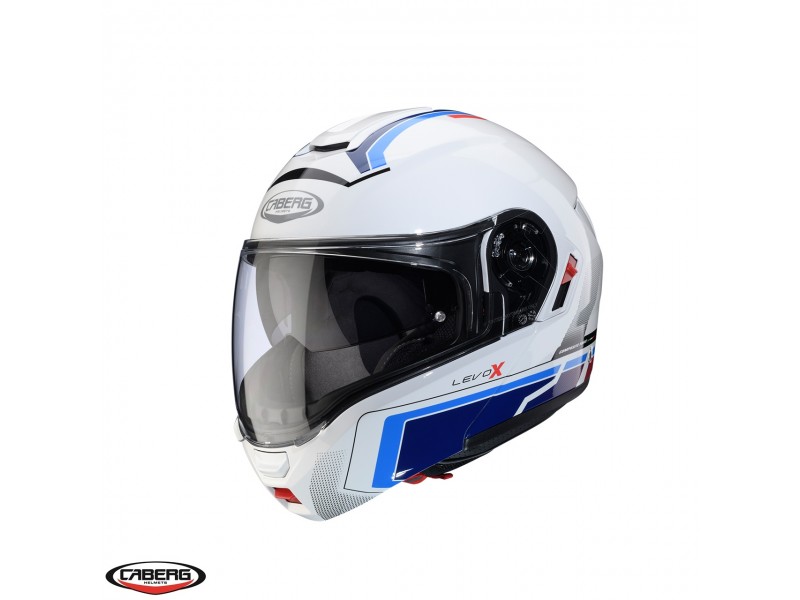 Casca modulabila (flip-up) Caberg model Levo X Elite O5 alb/albastru/rosu lucios Pinlock ready - lentila Pinlock inclusa (fibra de sticla) Casca modulabila (flip-up) Caberg model Levo X Elite O5 alb/albastru/rosu lucios Pinlock ready - lentila Pinlock inclusa (fibra de sticla)