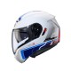 Casca modulabila (flip-up) Caberg model Levo X Elite O5 alb/albastru/rosu lucios Pinlock ready - lentila Pinlock inclusa (fibra de sticla)