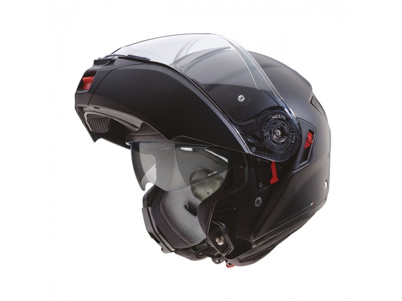 Casca modulabila (flip-up) Caberg model Levo X 17 negru mat Pinlock ready - lentila Pinlock inclusa (fibra de sticla)