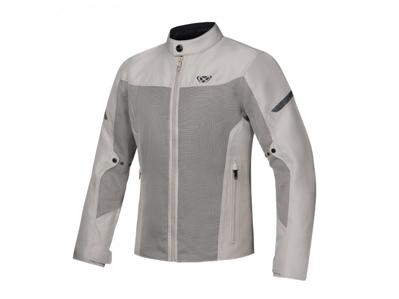 Geaca (jacheta) motociclete barbati Racing/Roadster Ixon vara model Fresh MS culoare: greige (gri) - tip croi: Slim Fit