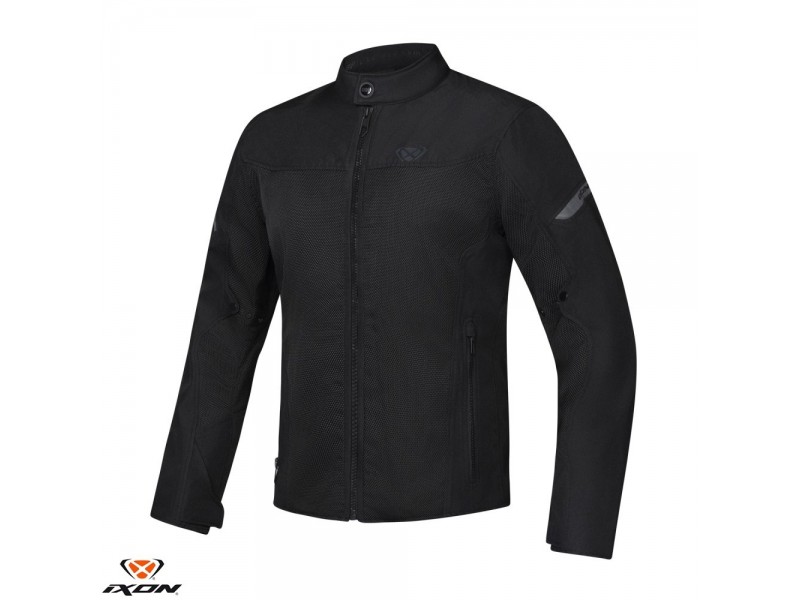 Geaca (jacheta) motociclete barbati Racing/Roadster Ixon vara model Fresh MS culoare: negru - tip croi: Slim Fit