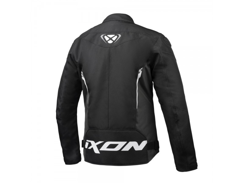 Geaca (jacheta) motociclete barbati Racing/Roadster Ixon vara model Cordolo MS culoare: negru/antracit/alb