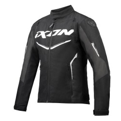 Geaca (jacheta) motociclete barbati Racing/Roadster Ixon vara model Cordolo MS culoare: negru/antracit/alb