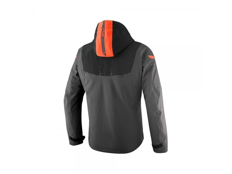 Geaca (jacheta) motociclete barbati Touring/Adventure/Urban Ixon All season model Burning MS culoare: antracit/negru/rosu neon (geaca laminata; waterproof si pe exterior)