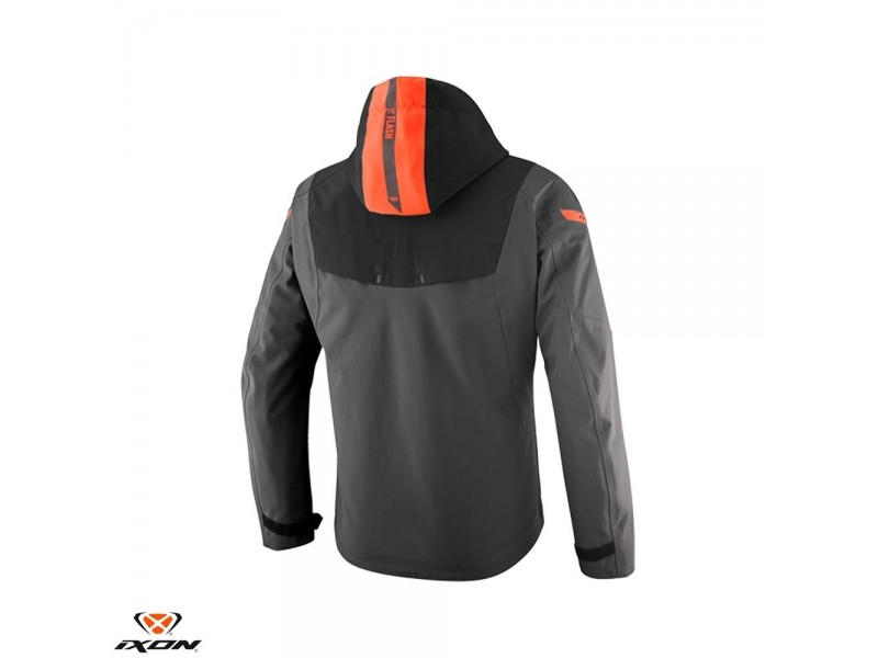 Geaca (jacheta) motociclete barbati Touring/Adventure/Urban Ixon All season model Burning MS culoare: antracit/negru/rosu neon (geaca laminata; waterproof si pe exterior) Geaca (jacheta) motociclete barbati Touring/Adventure/Urban Ixon All season model Burning MS culoare: antracit/negru/rosu neon (geaca laminata; waterproof si pe exterior)