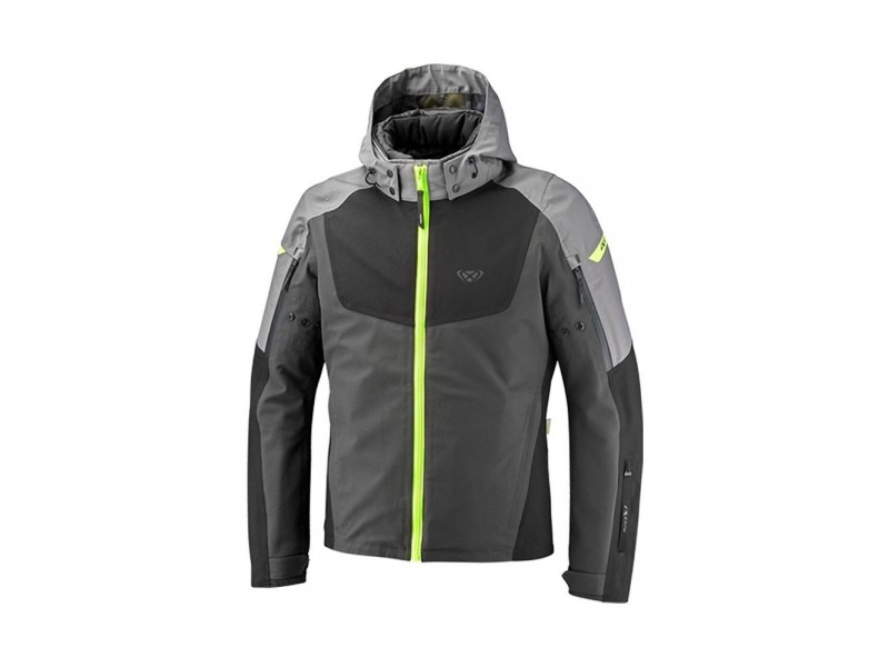 Geaca (jacheta) motociclete barbati Touring/Adventure/Urban Ixon All season model Burning MS culoare: gri/negru/galben (geaca laminata; waterproof si pe exterior) Geaca (jacheta) motociclete barbati Touring/Adventure/Urban Ixon All season model Burning MS culoare: gri/negru/galben (geaca laminata; waterproof si pe exterior)