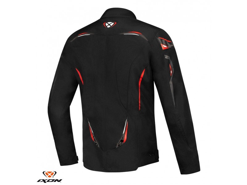 Geaca (jacheta) motociclete barbati Racing/Roadster Ixon All season model Caliber MS culoare: negru/alb/rosu Geaca (jacheta) motociclete barbati Racing/Roadster Ixon All season model Caliber MS culoare: negru/alb/rosu