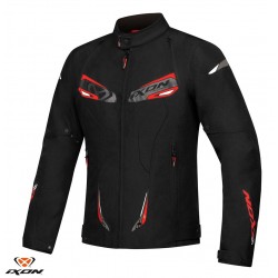Geaca (jacheta) motociclete barbati Racing/Roadster Ixon All season model Caliber MS culoare: negru/alb/rosu Geaca (jacheta) motociclete barbati Racing/Roadster Ixon All season model Caliber MS culoare: negru/alb/rosu