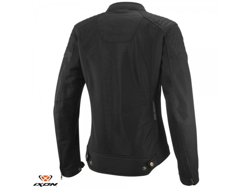 Geaca (jacheta) motociclete femei Urban/Heritage Ixon vara model Ozcan LS culoare: negru - tip croi: Fit Geaca (jacheta) motociclete femei Urban/Heritage Ixon vara model Ozcan LS culoare: negru - tip croi: Fit
