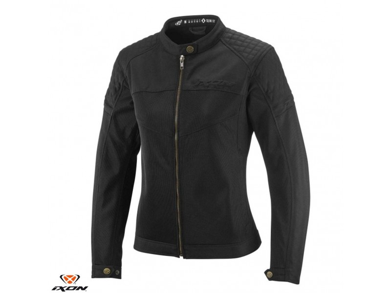Geaca (jacheta) motociclete femei Urban/Heritage Ixon vara model Ozcan LS culoare: negru - tip croi: Fit Geaca (jacheta) motociclete femei Urban/Heritage Ixon vara model Ozcan LS culoare: negru - tip croi: Fit