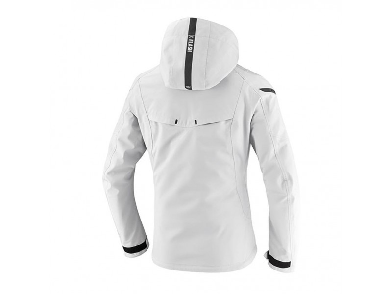 Geaca (jacheta) motociclete femei Touring/Adventure/Urban Ixon All season model Burning LS culoare: gri deschis (light grey) (geaca laminata; waterproof si pe exterior)