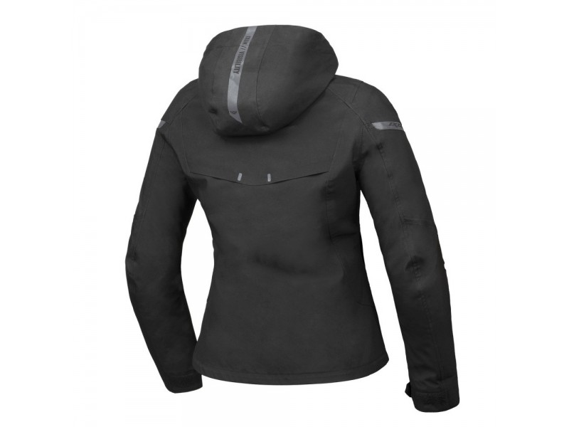 Geaca (jacheta) motociclete femei Touring/Adventure/Urban Ixon All season model Burning LS culoare: negru (geaca laminata; waterproof si pe exterior)