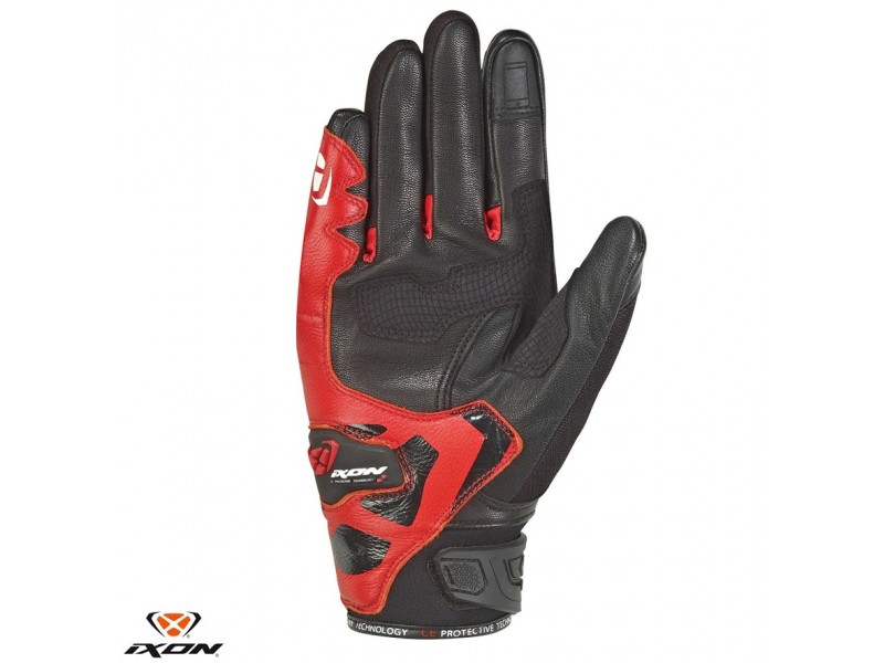 Manusi barbati Roadster vara piele/textil Ixon model RS Rise Air MS culoare: negru/rosu - degete tactile Manusi barbati Roadster vara piele/textil Ixon model RS Rise Air MS culoare: negru/rosu - degete tactile