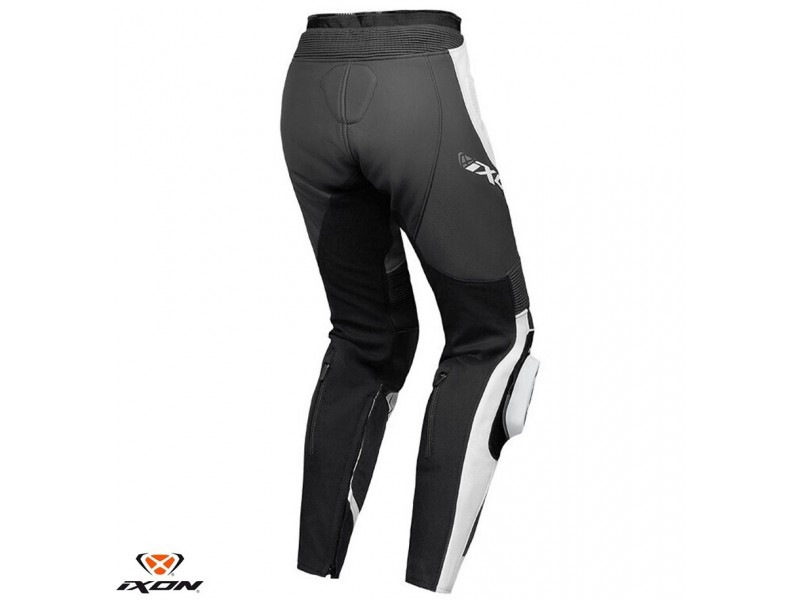 Pantaloni motociclete femei piele Racing Ixon vara model Vortex 3 LS culoare: negru/antracit/alb Pantaloni motociclete femei piele Racing Ixon vara model Vortex 3 LS culoare: negru/antracit/alb