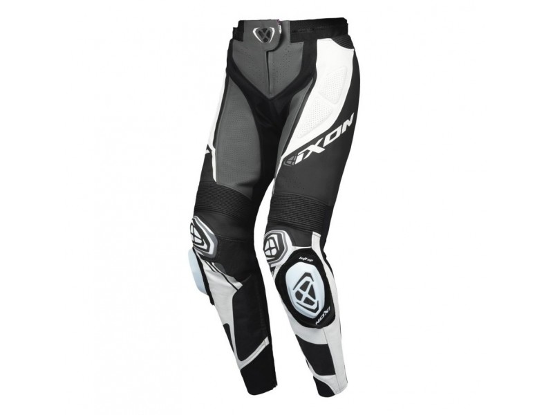 Pantaloni motociclete femei piele Racing Ixon vara model Vortex 3 LS culoare: negru/antracit/alb Pantaloni motociclete femei piele Racing Ixon vara model Vortex 3 LS culoare: negru/antracit/alb