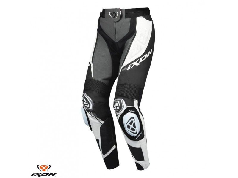 Pantaloni motociclete femei piele Racing Ixon vara model Vortex 3 LS culoare: negru/antracit/alb Pantaloni motociclete femei piele Racing Ixon vara model Vortex 3 LS culoare: negru/antracit/alb